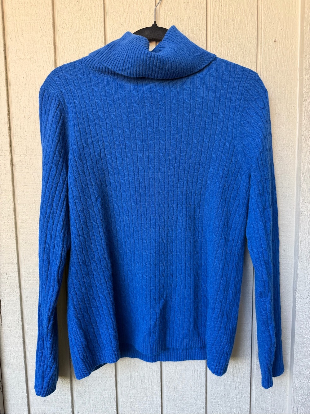 Pendleton Cobalt Blue Cable Turtleneck Sweater